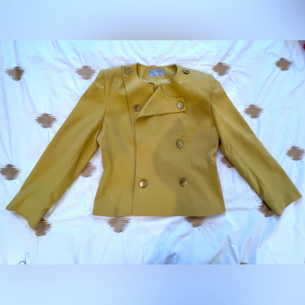 SUITSME Size 8 Petite marigold blazer